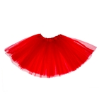 Карнавальная юбка трёхслойная 4-6 лет, цвет красный - фото 25943593