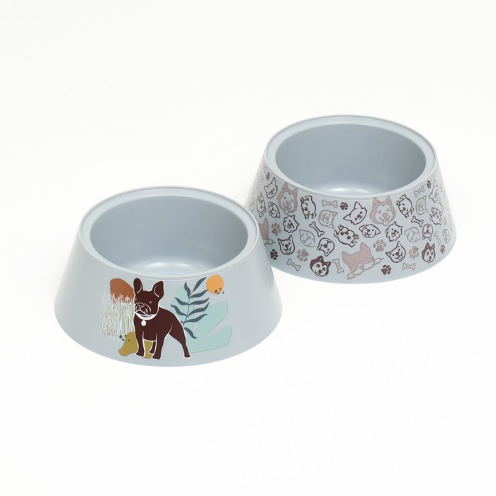 Миска "Dogs" 700 мл, микс цветов - Фото 1