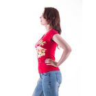 Футболка женская, цвет красный, принт МИКС, размер 50 (XL) (арт. Б178) - Фото 3