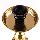 Кальян "Цедра лимона", 58 см, 2 трубки, колба-ваза жёлтая, шахта под золото - Фото 2