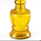 Кальян "Цедра лимона", 58 см, 2 трубки, колба-ваза жёлтая, шахта под золото - Фото 4