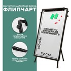 Флипчарт магнитно-маркерный, Calligrata, 70×100 см, регулируется по высоте, рамка черная, 2 губки, 4 магнита - Фото 2