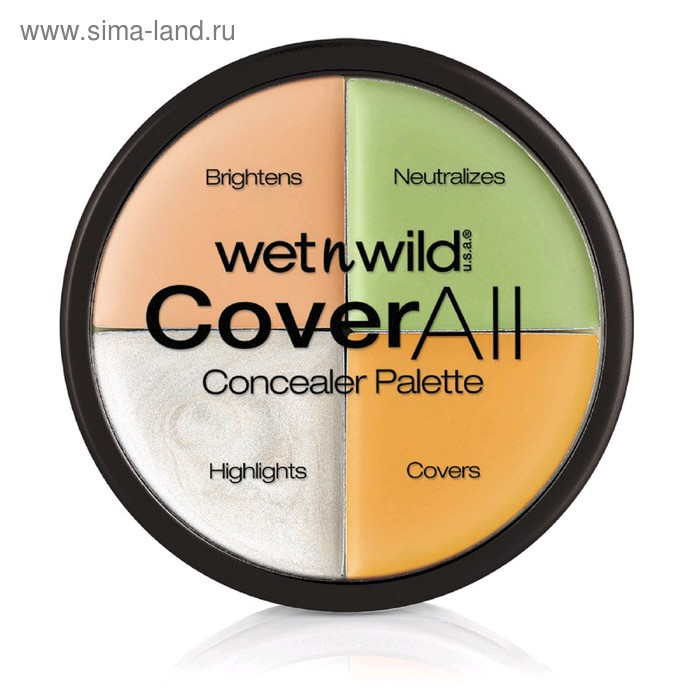Набор консилеров Wet n Wild Coverall Concealer Palette E61462, 4 тона - Фото 1
