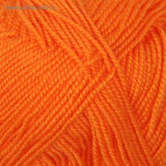 Пряжа "Бисерная" 100% акрил 450м/100гр (284-Оранжевый)