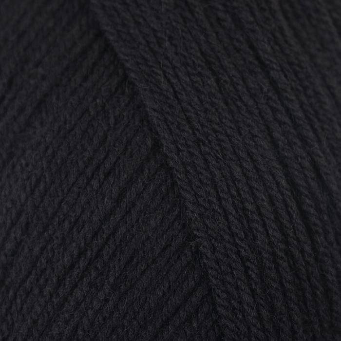 Пряжа для вязания спицами, крючком «Пехорский текстиль. Детская новинка», 100% акрил, 200 м/50 г, (02 чёрный)