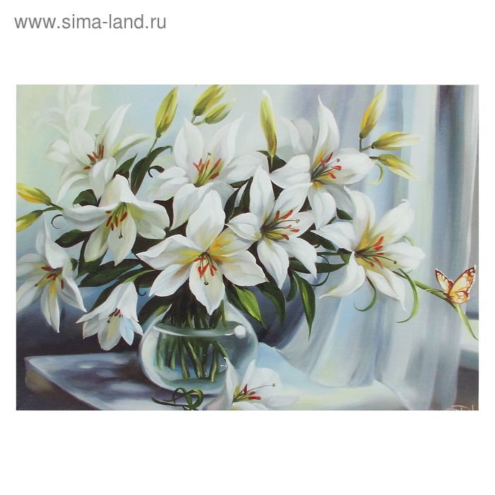 Картина-холст на подрамнике "Аромат лилии" 50*70 см - Фото 1