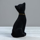 Копилка "Кот Яша", черная, флок, керамика, 26 см, микс - Фото 3