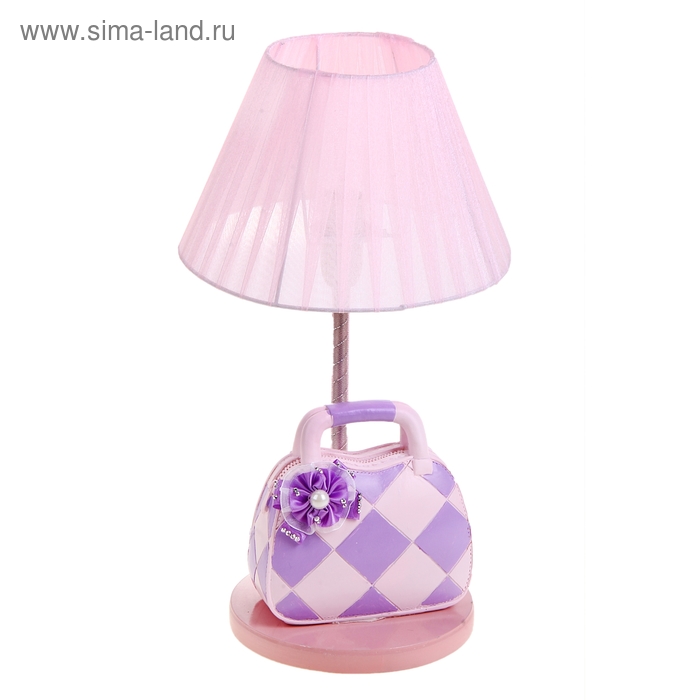 Лампа настольная "Розовая с сумочкой", 38 см, 220V/40Вт/Е14 - Фото 1