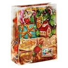 Пакет ламинированный с открыткой(блестки) «Посылка от деда мороза», 29 × 37 см - Фото 3