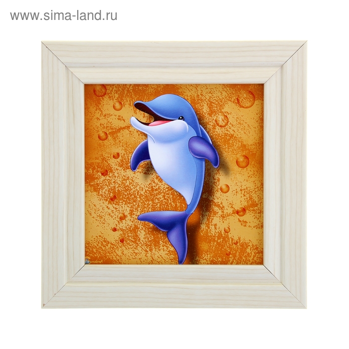 Картина "Дельфин" 16-4 №35-1045 Клен 16*16см - Фото 1