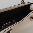 Сумка женская "Саквояж", 1 отдел, наружный карман, длинный ремень, цвет бежевый - Фото 5