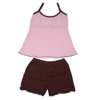 Комплект женский (халат, топ, шорты), цвет розово-коричневый, размер 42 (арт. FS2172) - Фото 14
