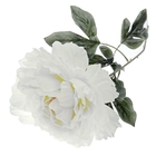 цветы искусственные пион 60 см, d-16см белый - Фото 2