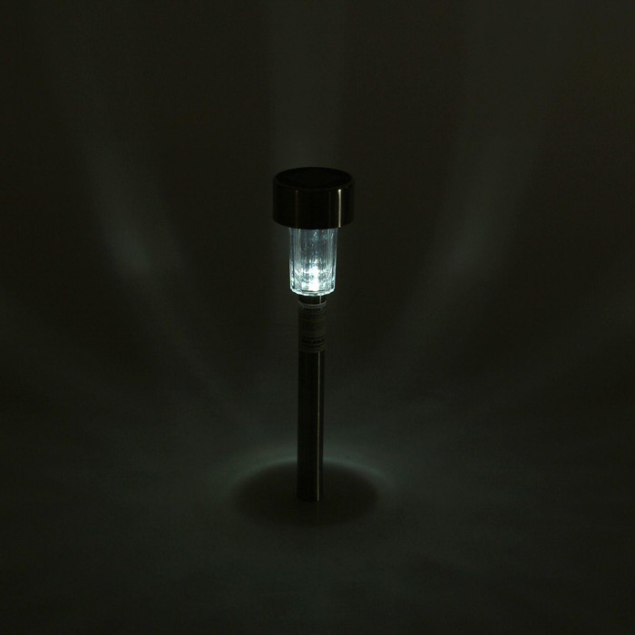 Садовый светильник на солнечной батарее «Цилиндр», 5.5 × 35 × 5.5 см, 1 LED, свечение белое - фото 1899433990