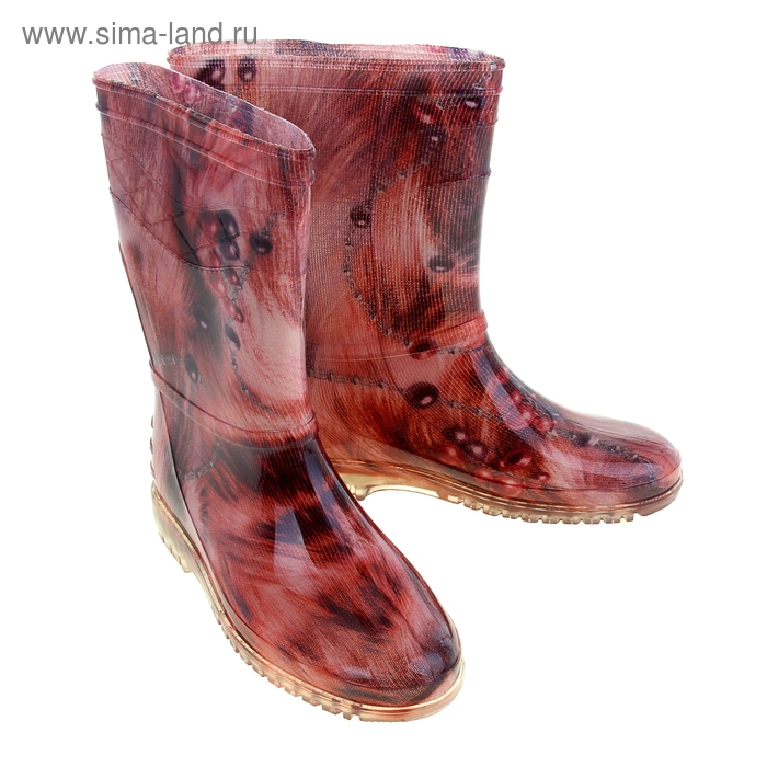 Сапоги женские ПВХ арт. С312-цв без утеп. (МИКС) (р. 38) - Фото 1
