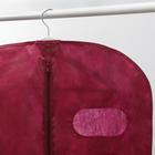 Чехол для одежды с окном 60×120 см, спанбонд, цвет бордо - Фото 2