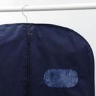 Чехол для одежды с окном, 60×100 см, спанбонд, цвет синий - Фото 2