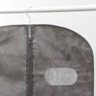 Чехол для одежды с окном, 60×100 см, спанбонд, цвет серый - Фото 2