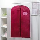 Чехол для одежды с окном 60×100 см, спанбонд, цвет бордо - Фото 1