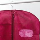 Чехол для одежды с окном 60×100 см, спанбонд, цвет бордо - Фото 2