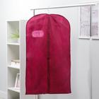 Чехол для одежды с окном 60×100 см, спанбонд, цвет бордо - Фото 4