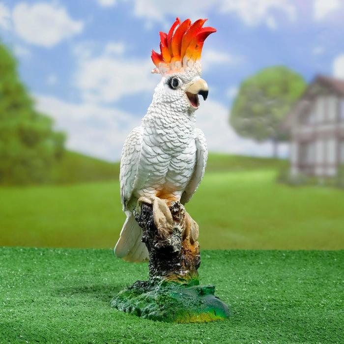 Садовая фигура "Попугай "Какаду" 40х14х26см - Фото 1