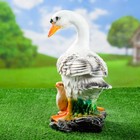 Садовая фигура "Гусь с гусенком" 28*20*34 см F01064 - Фото 3