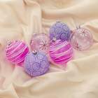 Набор шаров пластик d-8 см, 6 шт "Волшебство" розово-фиолетовый - Фото 1