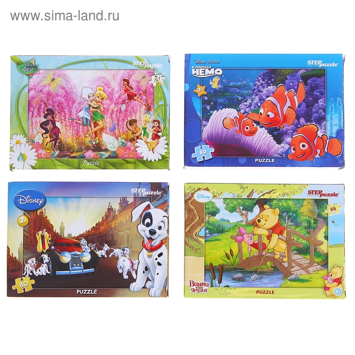Пазлы Disney, 80 элементов, МИКС - Фото 1