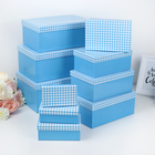 Набор коробок 10 в 1 "Крупный горох", цвет голубой, 32,5 х 21,5 х 13,5 - 13,5 х 8 х 4,5 см - Фото 1