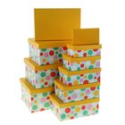 Набор коробок 10 в 1 "Яркие шарики", цвет желтый, 32,5 х 21,5 х 13,5 - 13,5 х 8 х 4,5 см - Фото 1