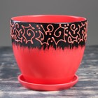 Горшок цветочный "Этно" (красный) № 4 Высокий овал 2,6л - Фото 1
