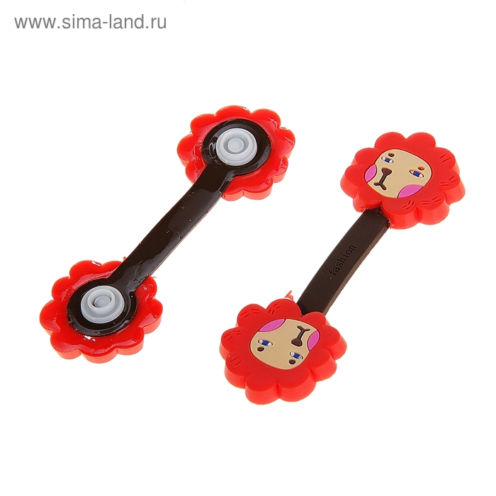 Набор держателей для проводов на кнопках 2 шт., 9,5 см, цвета МИКС - Фото 1