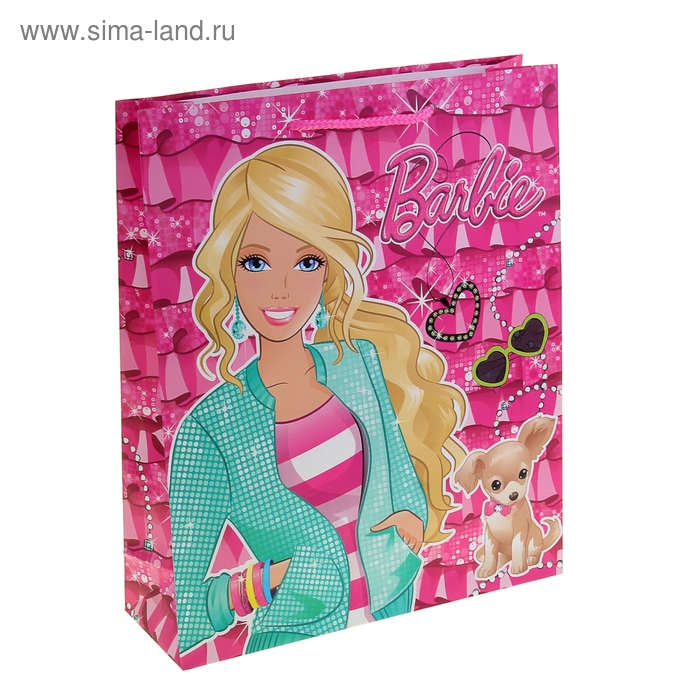 Пакет подарочный "Барби" 28х34 см, Mattel Barbie - Фото 1