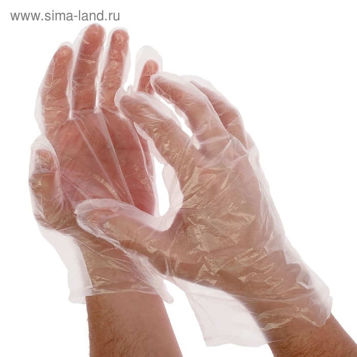 Перчатки одноразовые «Академия»,, размер L, п/эт, 100 шт/уп - Фото 1