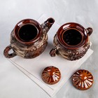 Чайный набор "Лоза", 2 предмета, чайник 1 л, сахарница 0.9 л, керамика - Фото 3