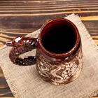 Пивная кружка "Конёк", коричневая, керамика, 0.7 л, 1 сорт - Фото 3