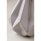 Ваза керамическая "Оригами", настольная, геометрия, глянец, серая, 15 см - Фото 4