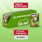 Влажный корм KiteKat для кошек, говядина в соусе, пауч, 85 г - Фото 3