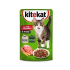 Влажный корм Kitekat для кошек, говядина в желе, пауч, 85 г - Фото 9
