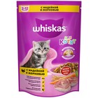 Сухой корм Whiskas для котят, индейка/морковь/молоко, подушечки, 350 г 1144645 - фото 44616