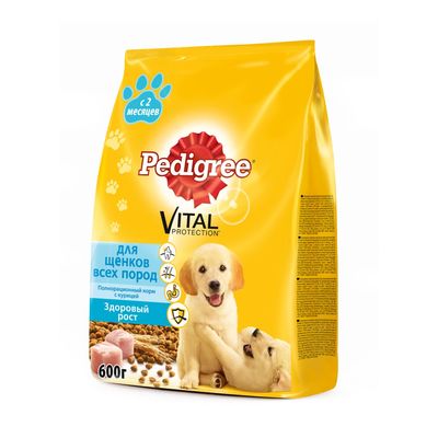 Сухой корм Pedigree для щенков всех пород, курица, 600 г