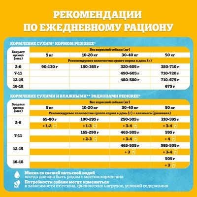 Влажный корм Pedigree для щенков, говядина в соусе, пауч, 85 г