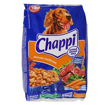 Сухой корм Chappi "Мясное изобилие" для собак, 600 г