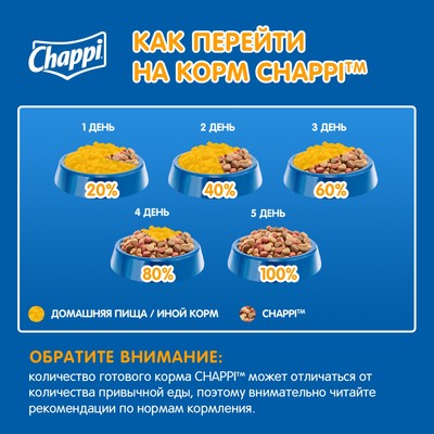 Влажный корм Chappi для собак, с говядиной, пауч, 85 г