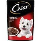 Влажный корм Cesar для собак, говядина с овощами, в соусе, пауч, 85 г - Фото 11