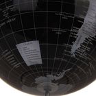 Глобус сувенирный на металлической подставке, d=25 см, h=38 см, чёрный, политическая карта, английский язык - Фото 3