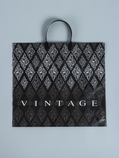 Пакет «Винтаж», полиэтиленовый с пластиковой ручкой, 38×35 см, 110 мкм