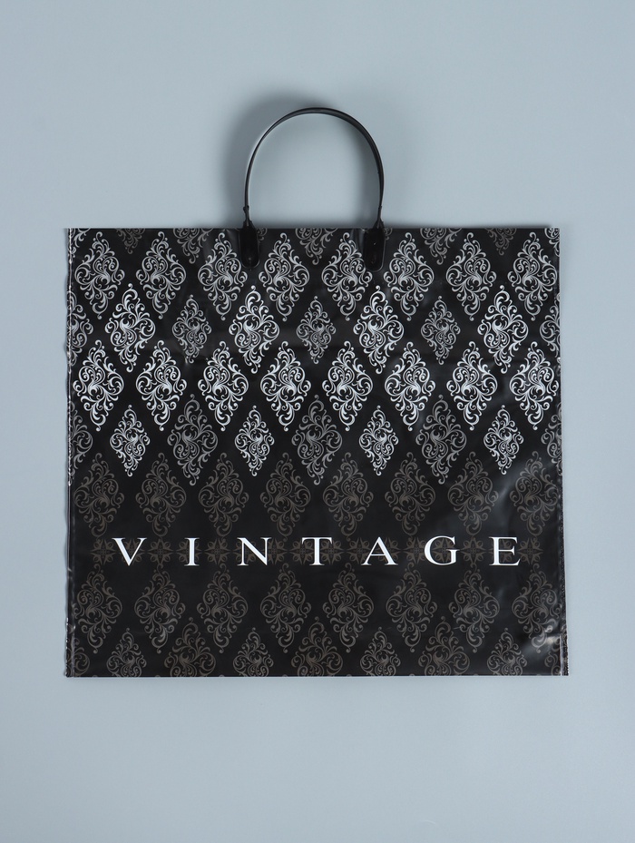 Пакет «Винтаж», полиэтиленовый с пластиковой ручкой, 38×35 см, 110 мкм - Фото 1