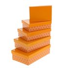 Набор коробок 5 в 1 "Лютики", оранжевый, 20,5 х 13 х 6 - 13 х 9 х 4 см - Фото 1